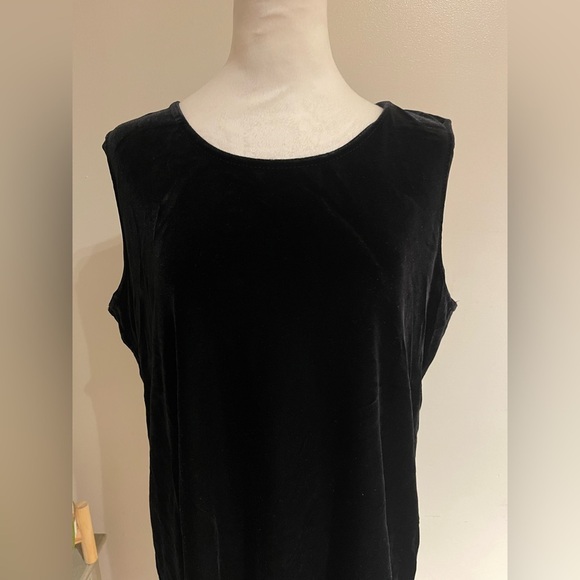 Caribou Black Velvet Sleeveless Top XL – Goth Witchy Minimal Dark Aesthetic - Picture 3 of 10
